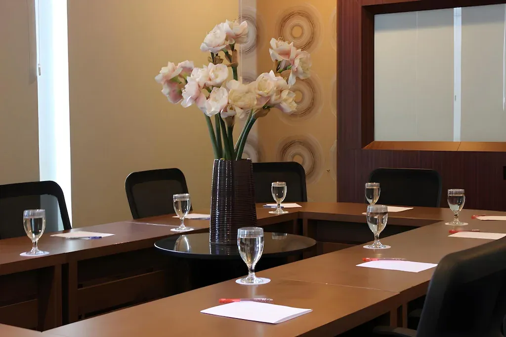 Elegant main reception desk area and welcoming lobby lounge for check-in and check-out